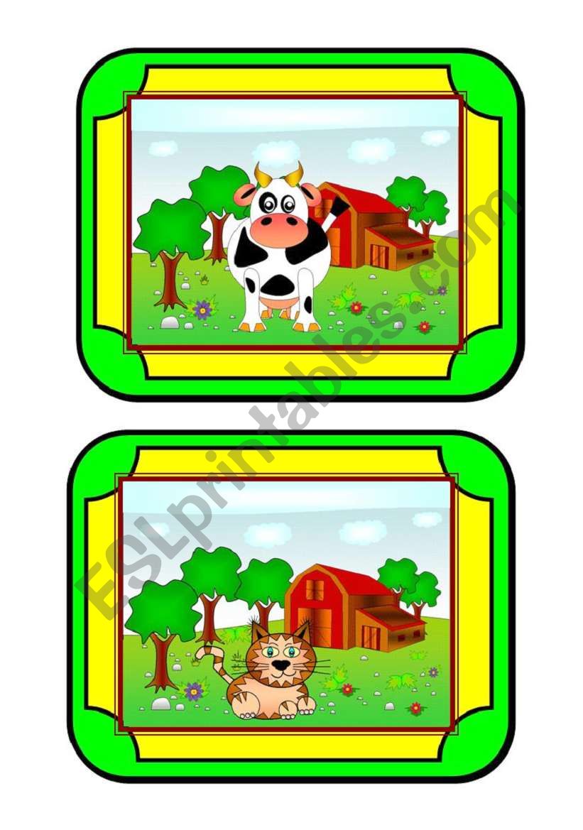 Habitat cards (7/8) - animals worksheet