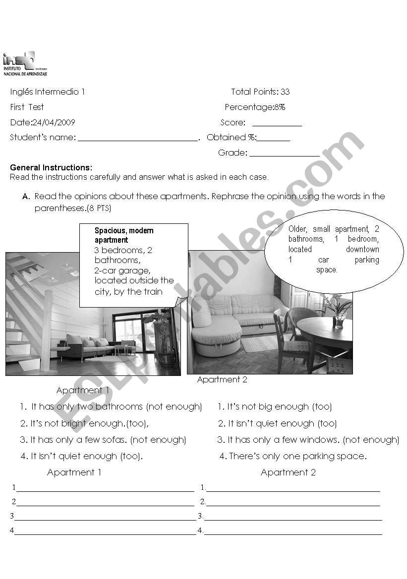 comparisons worksheet