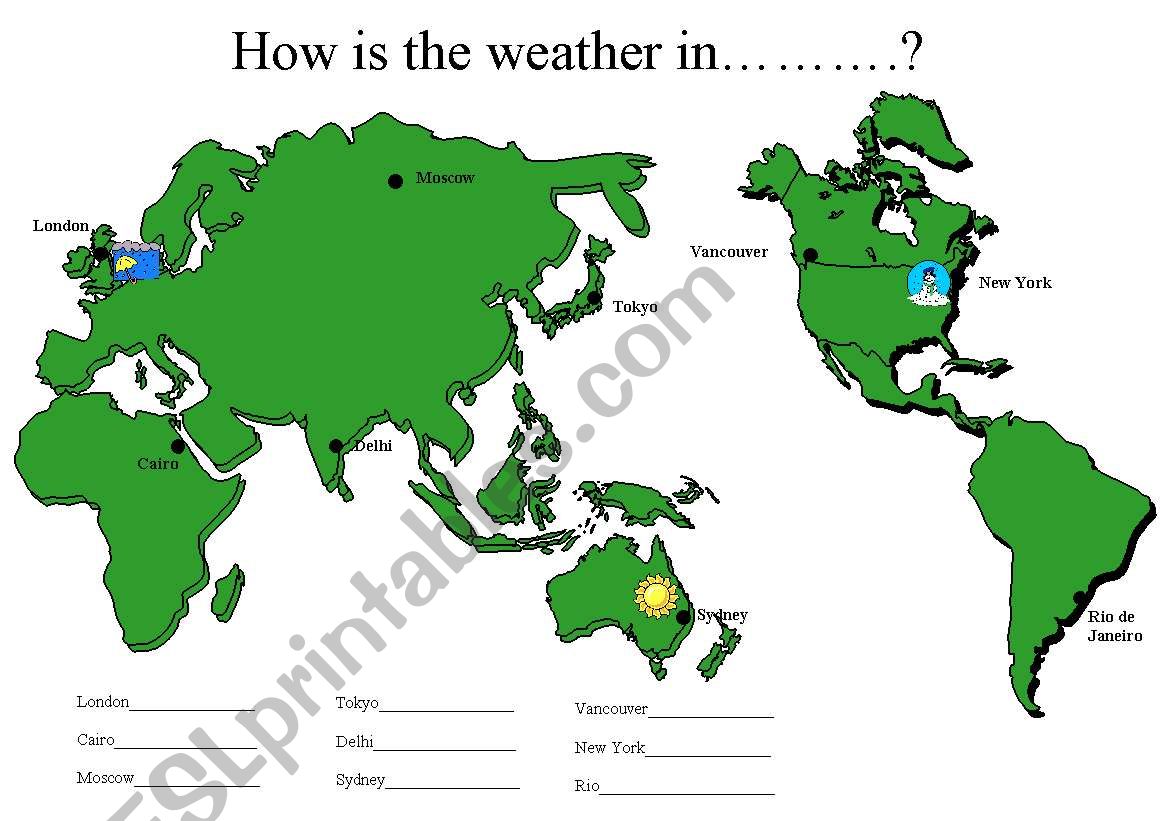 5 Page Weather Qu & Ans. Activity Sheets