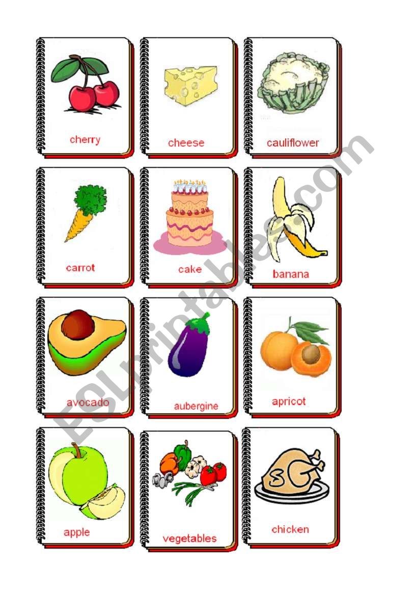 Flashcards food and drink 2 worksheet