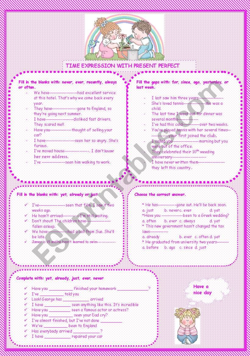 TIME EXPRESSION WITH PRESENT PERFECT