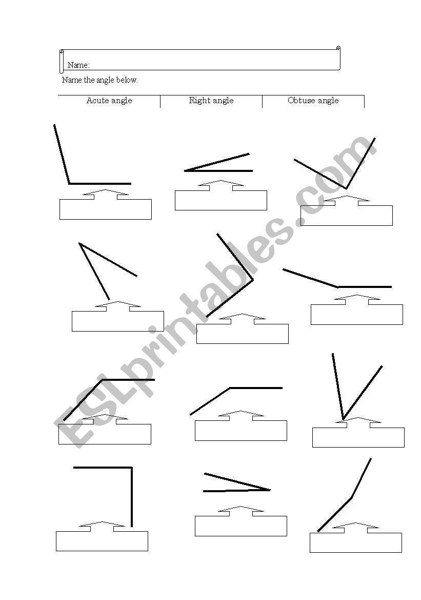 Angle worksheet