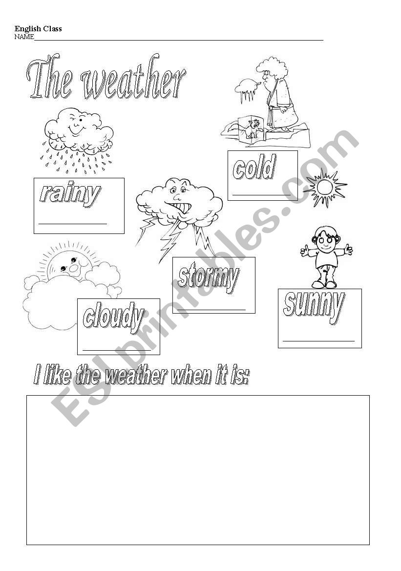 The weather  worksheet