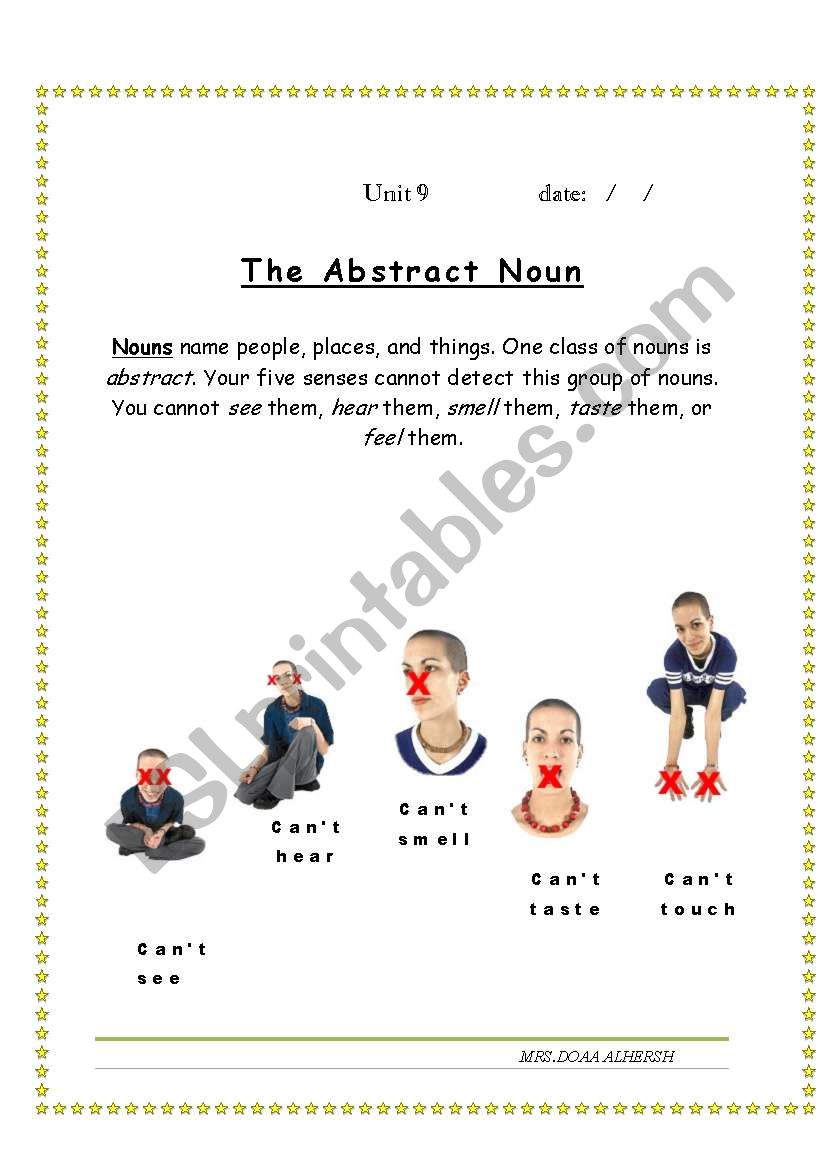 english-worksheets-abstract-noun