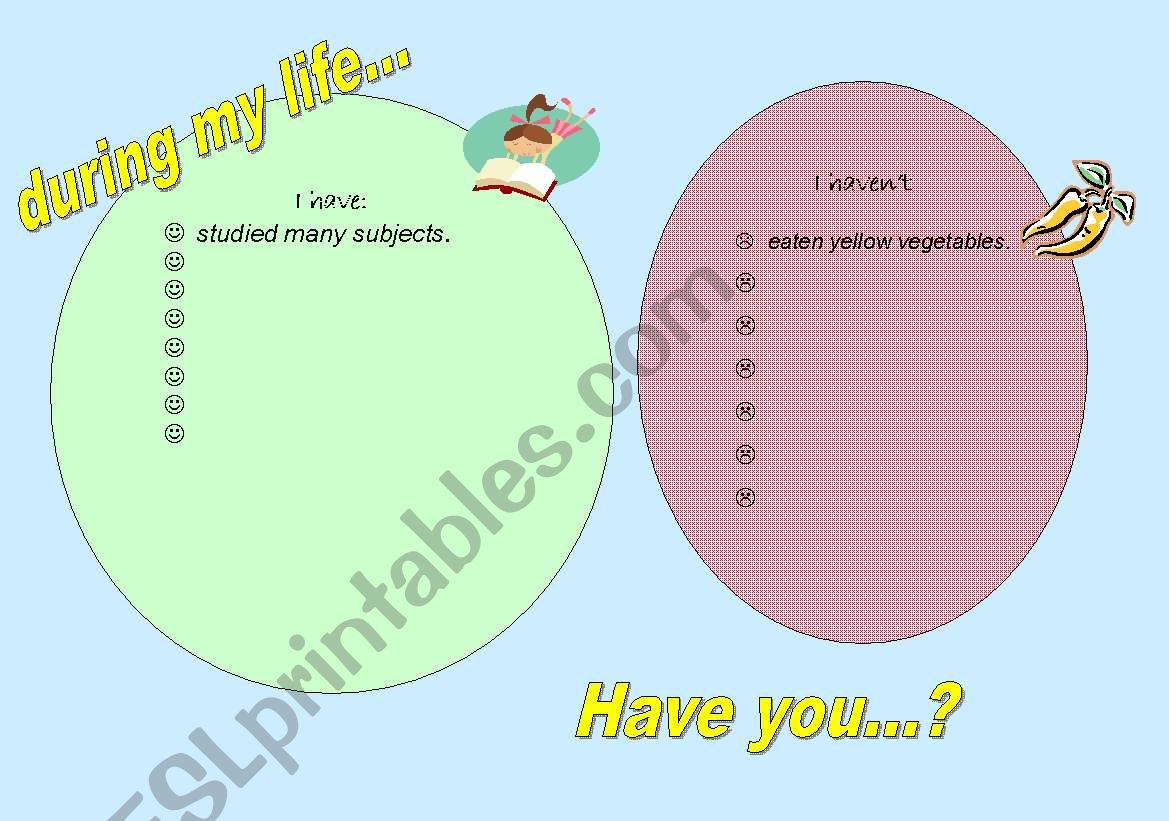 Have you...? worksheet