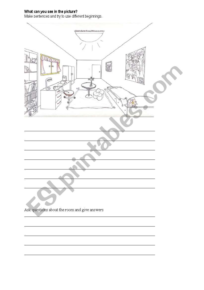 A Room worksheet