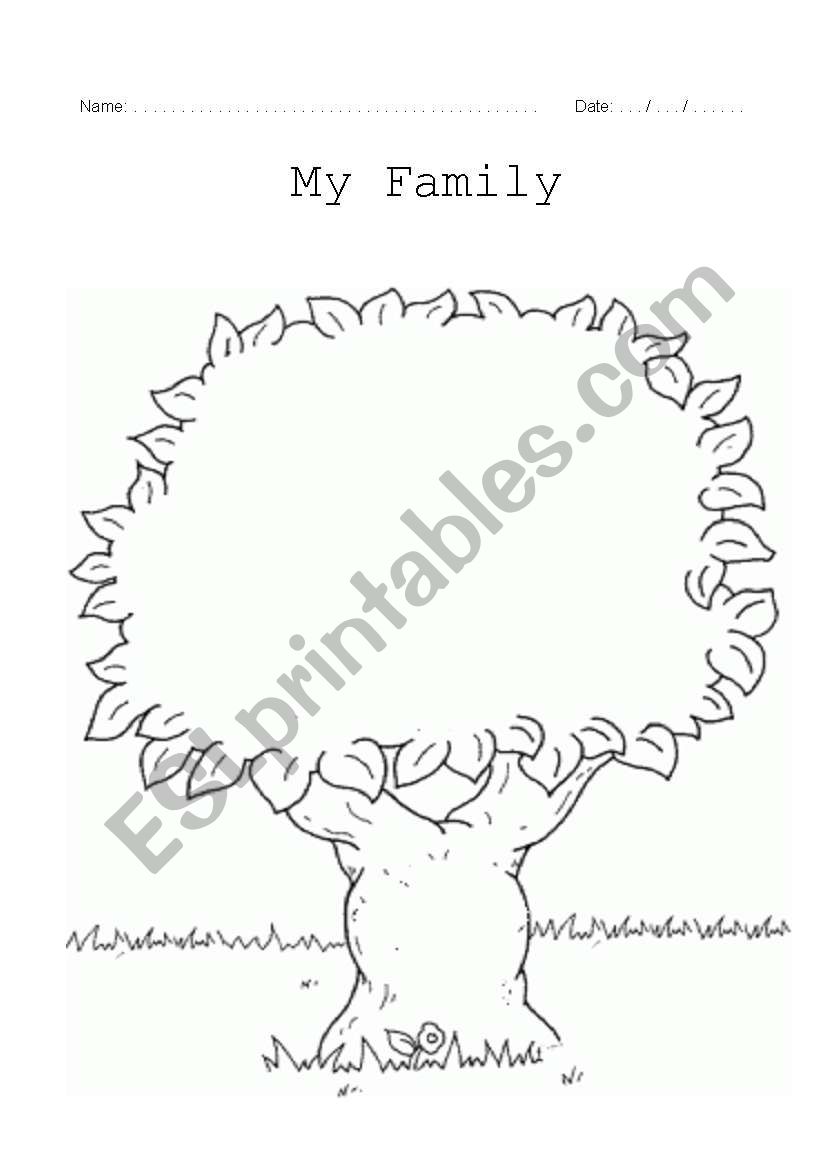 My family tree worksheet