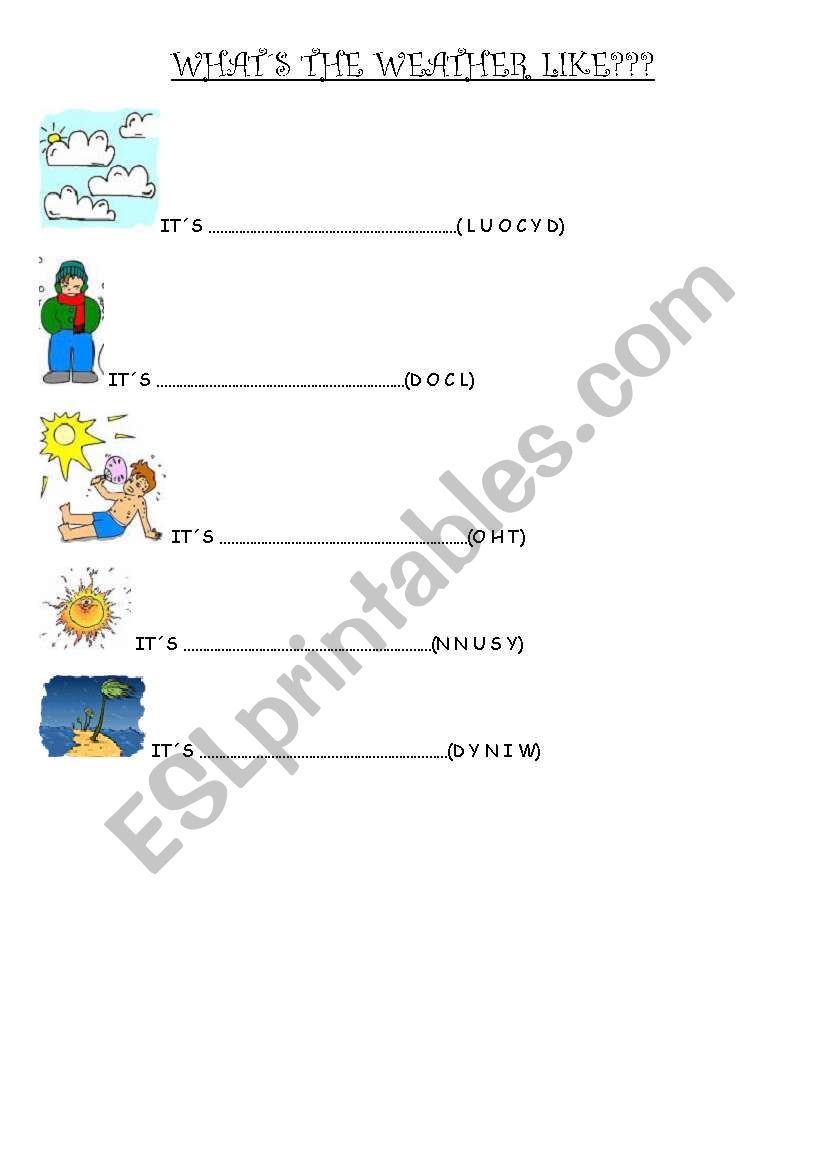 The Weather worksheet
