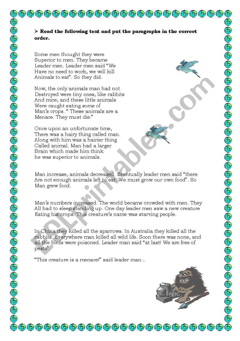 Endangered Species worksheet