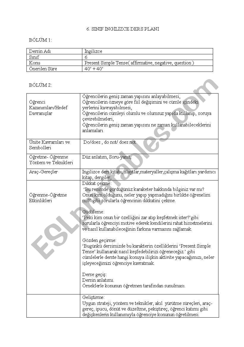 lesson plan worksheet