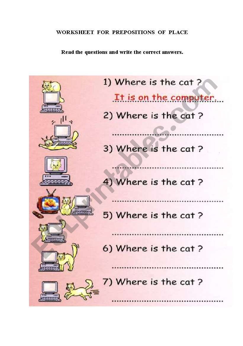worksheet for prepositions worksheet