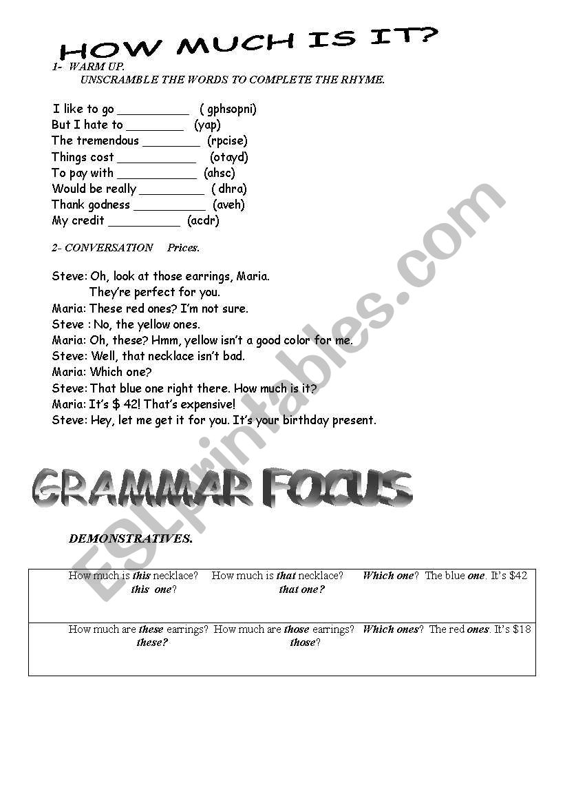 how much is t? worksheet