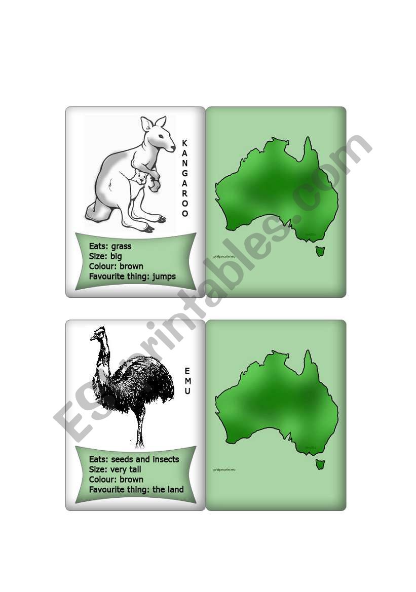 Australian Animals 2 worksheet