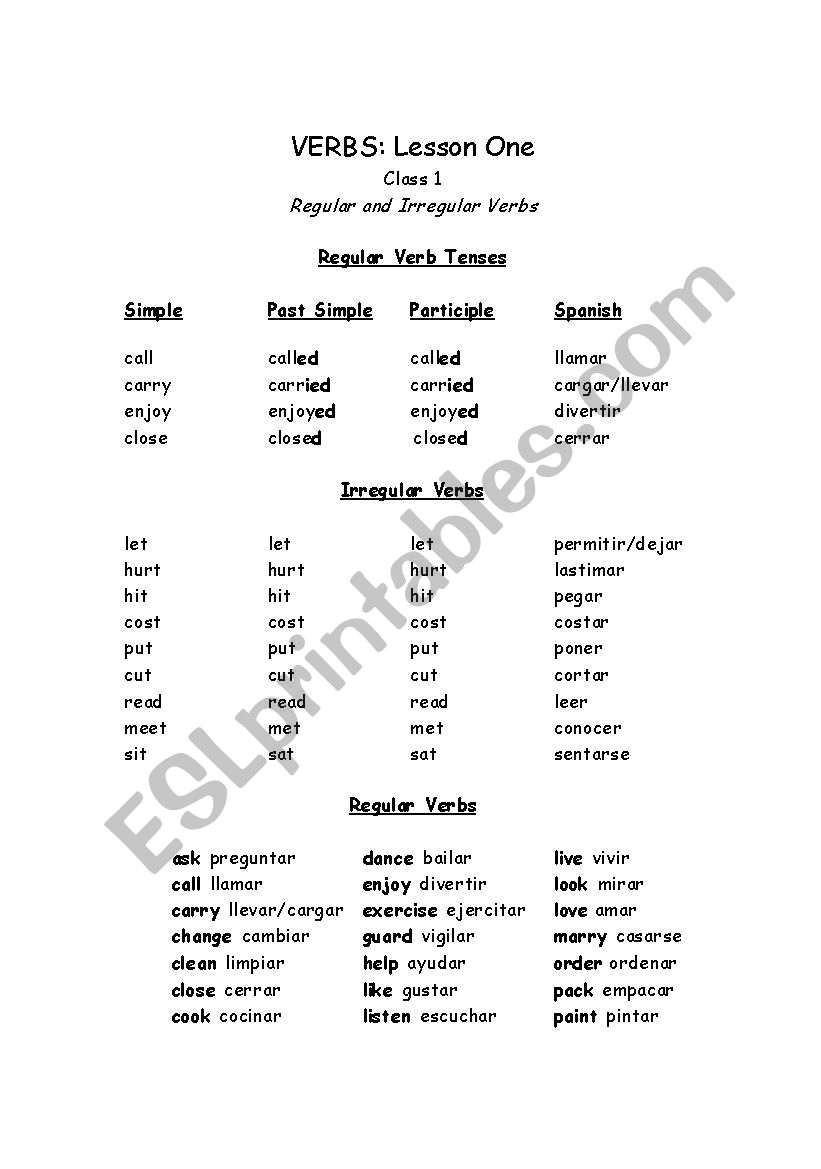 english-worksheets-verbs-class-1