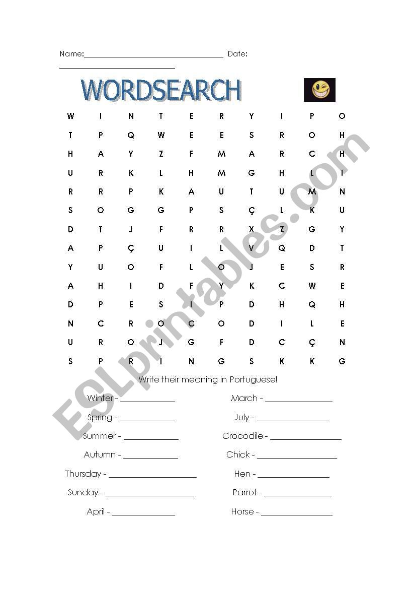 Revisions worksheet