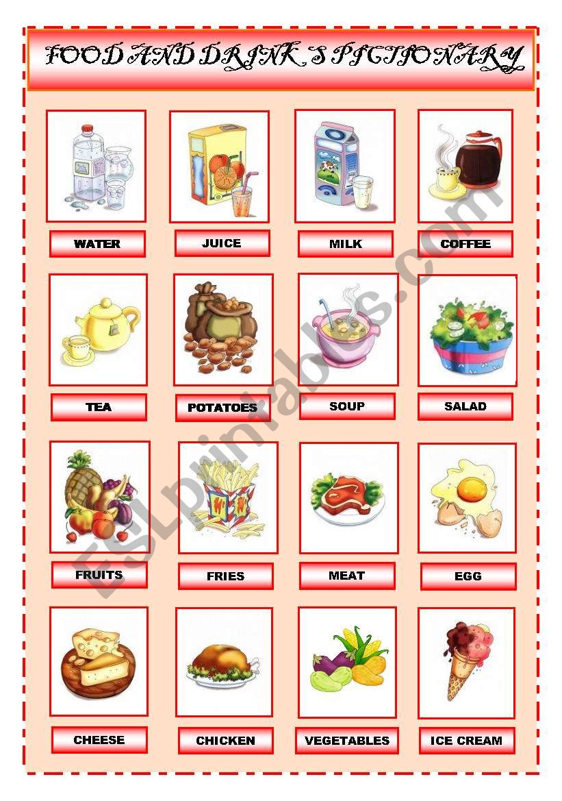 FOOD AND DRINKS PICTURE DICTIONARY