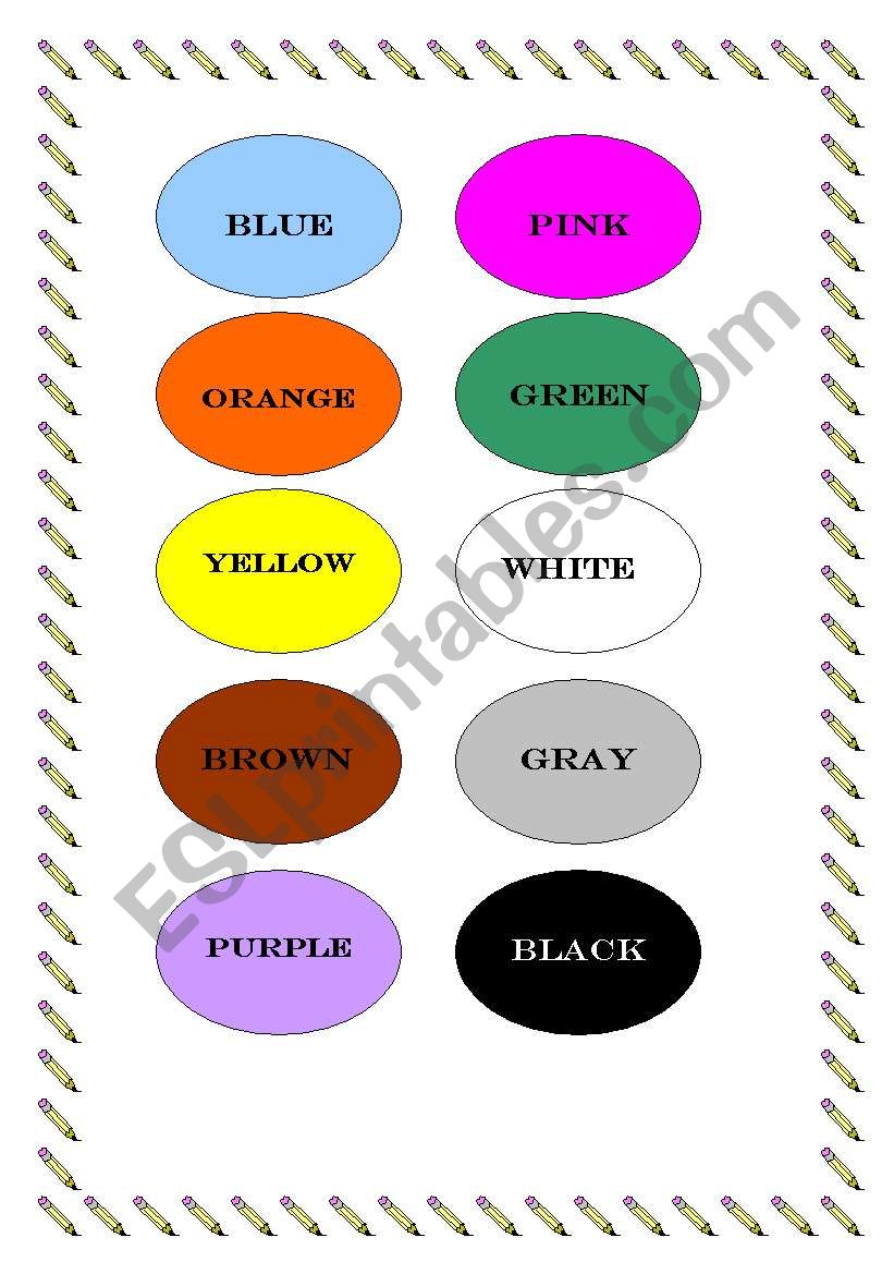 COLOURS worksheet