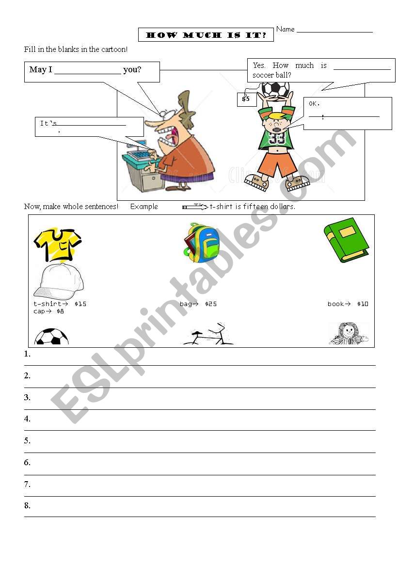 How Much Is It? worksheet