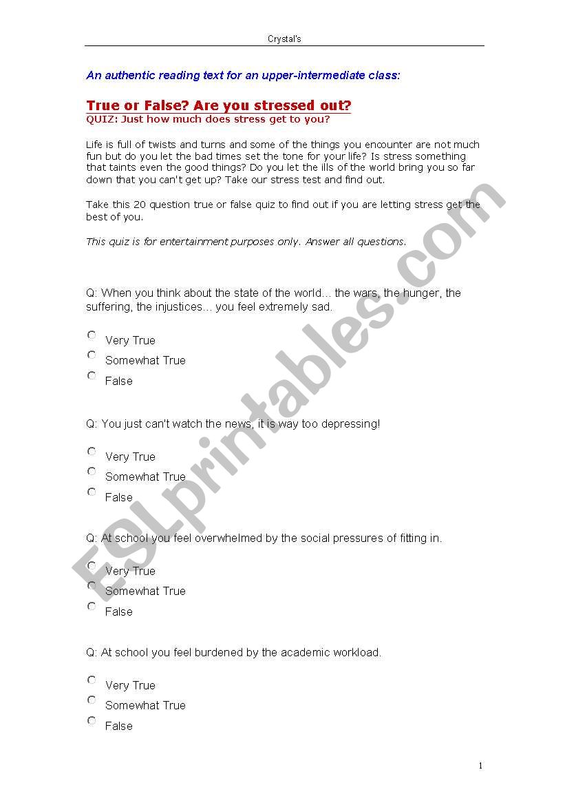 Up And Down worksheet