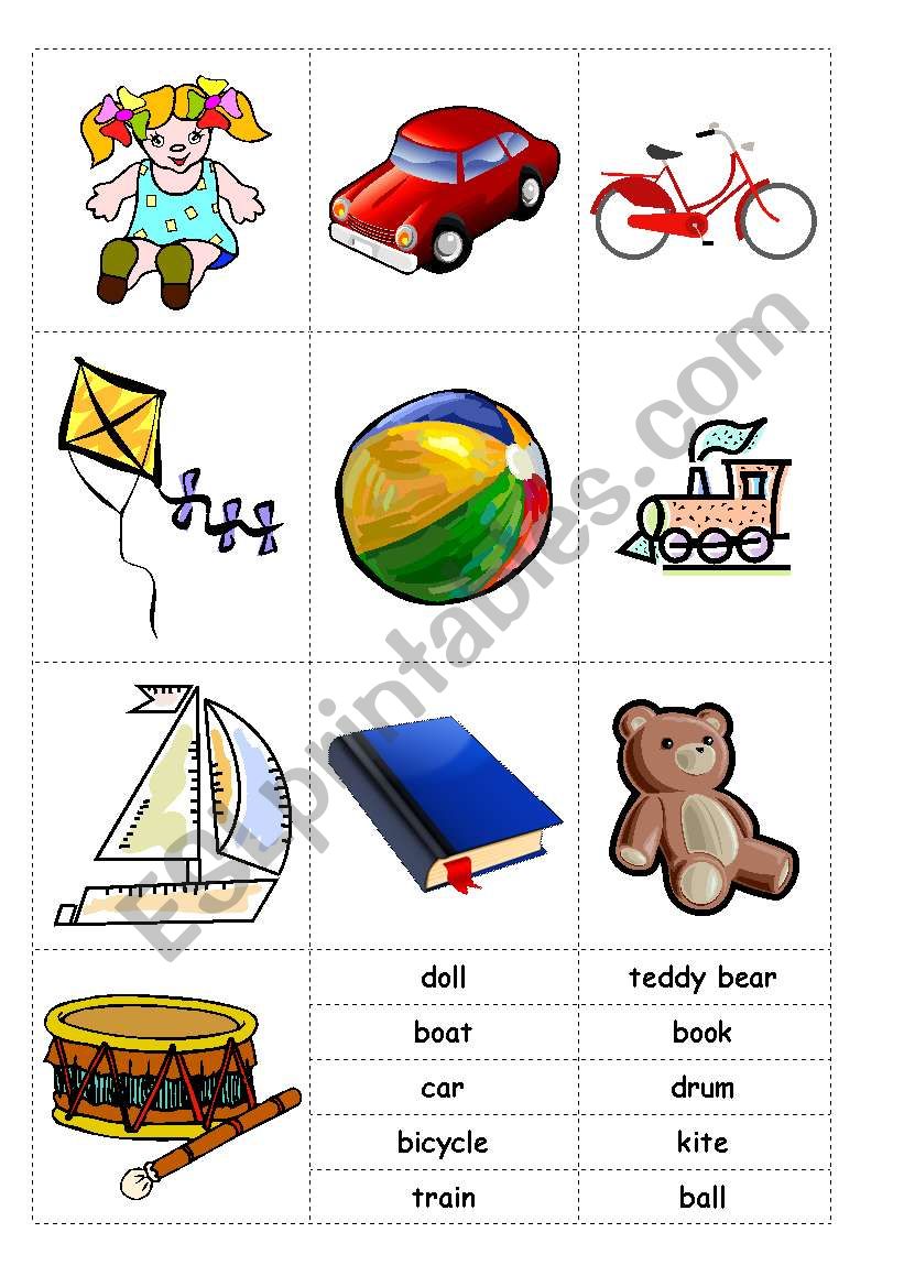worksheets for kindergarten toys