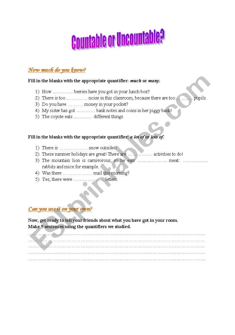 Countable or uncountable? (page 2)