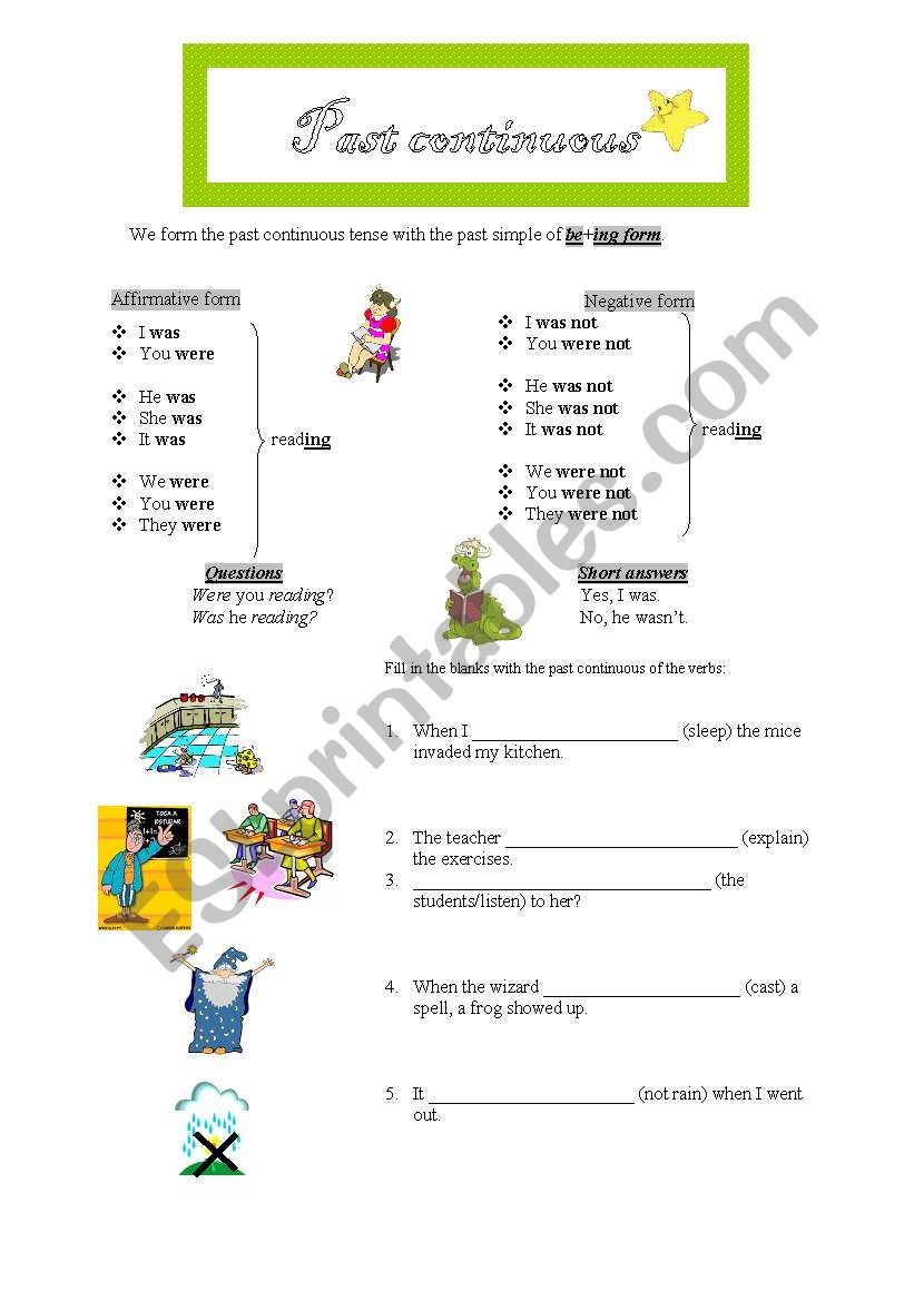 Past Continuous worksheet