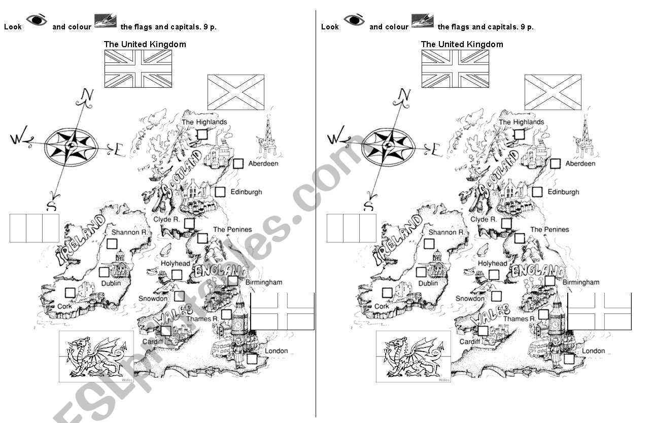 United Kingdom: Flags and Capitals