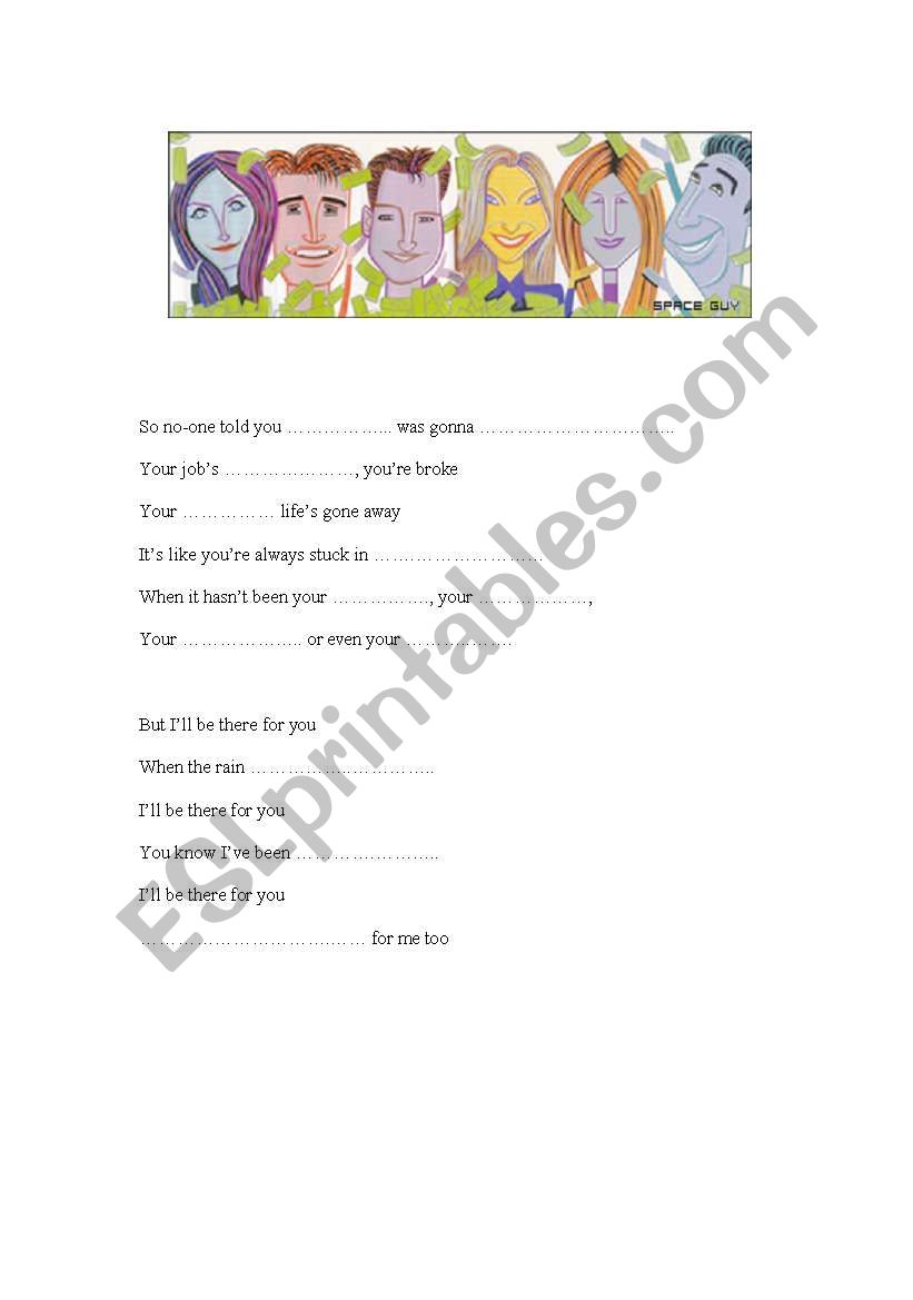 FRIENDS song worksheet