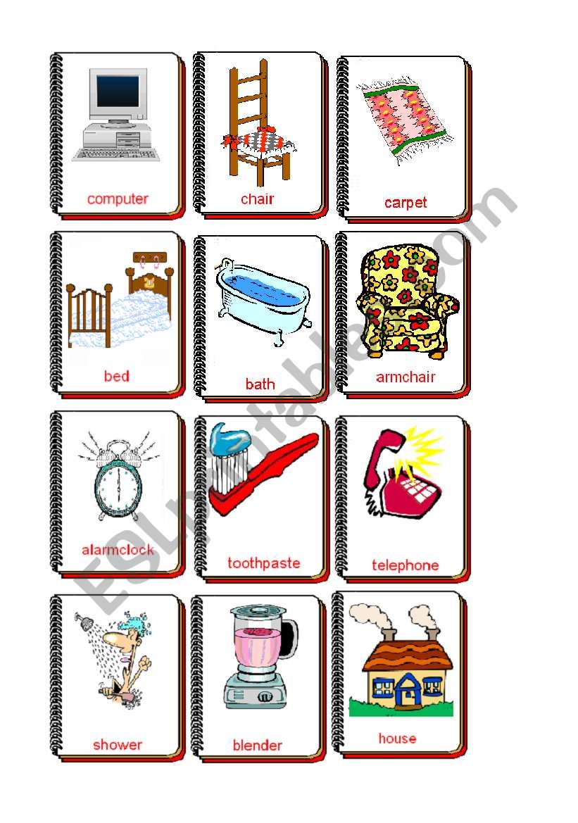 Flashcards The house 1 worksheet