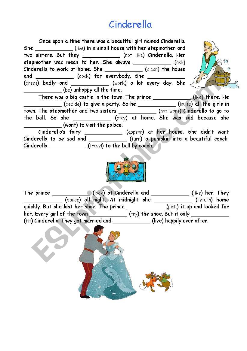 Once upon a time: Cinderella worksheet