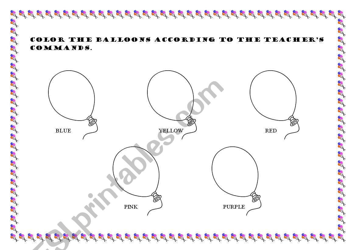 Colors worksheet