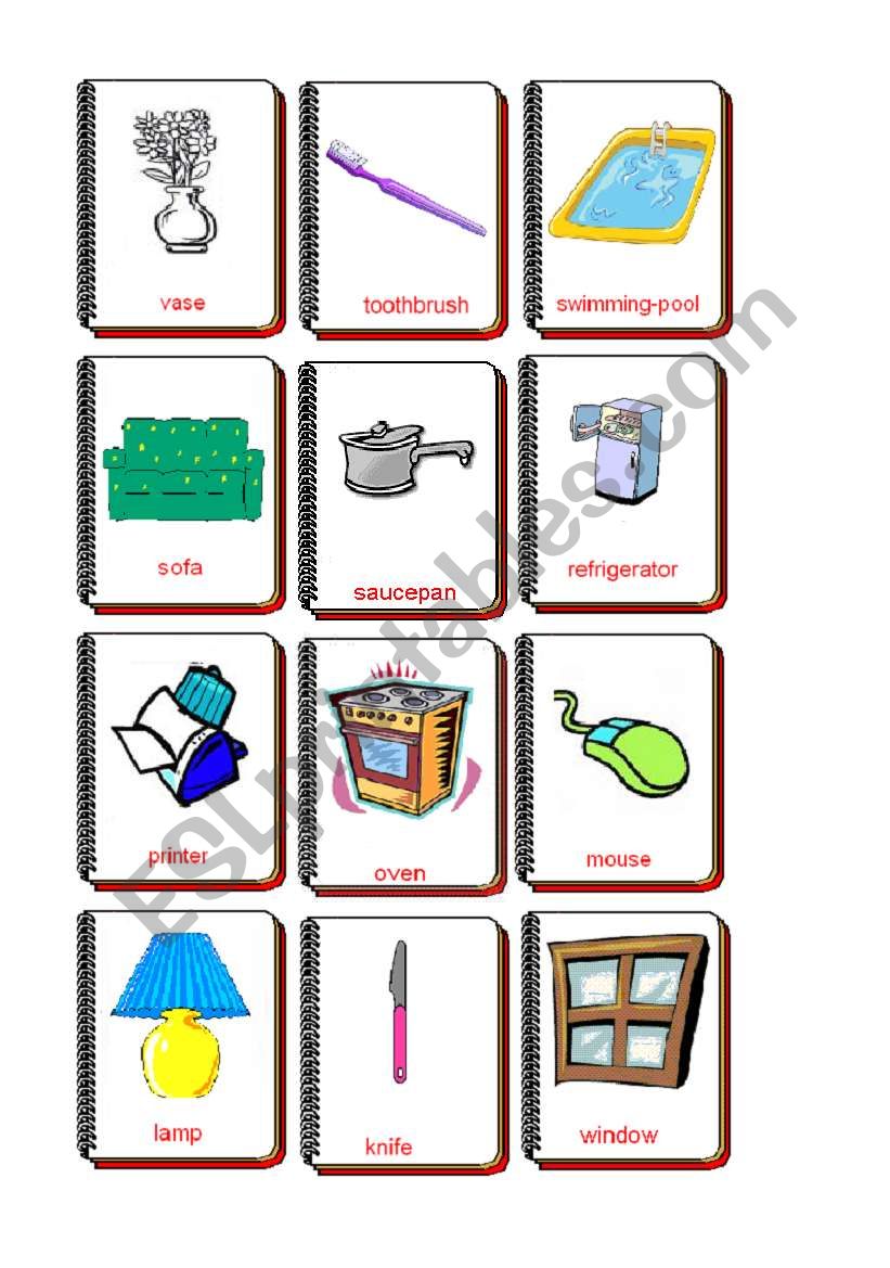 Flashcards The house 2 worksheet