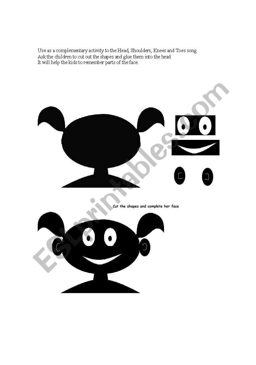 Complete her face worksheet