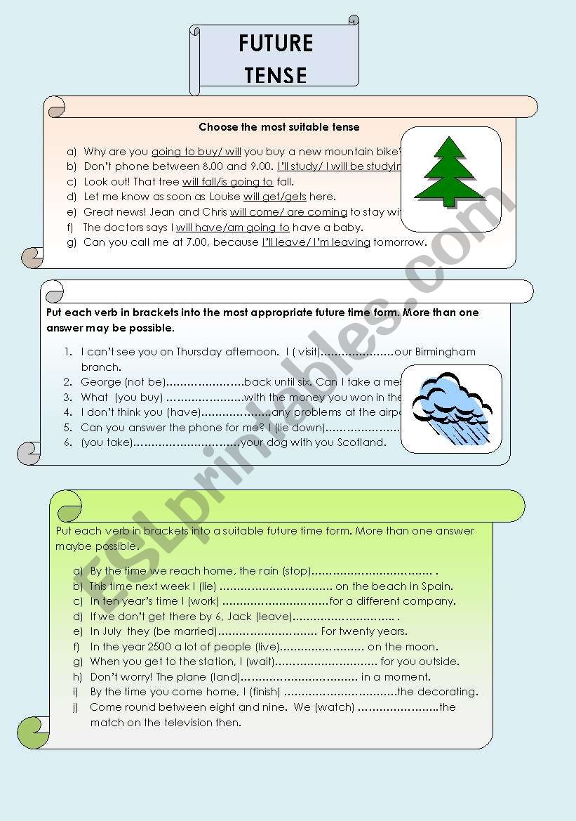 future tense worksheet