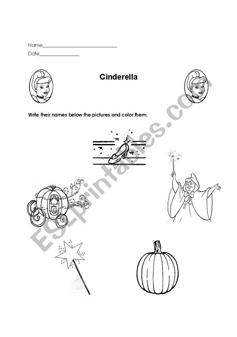 Cinderella vocabulary worksheet