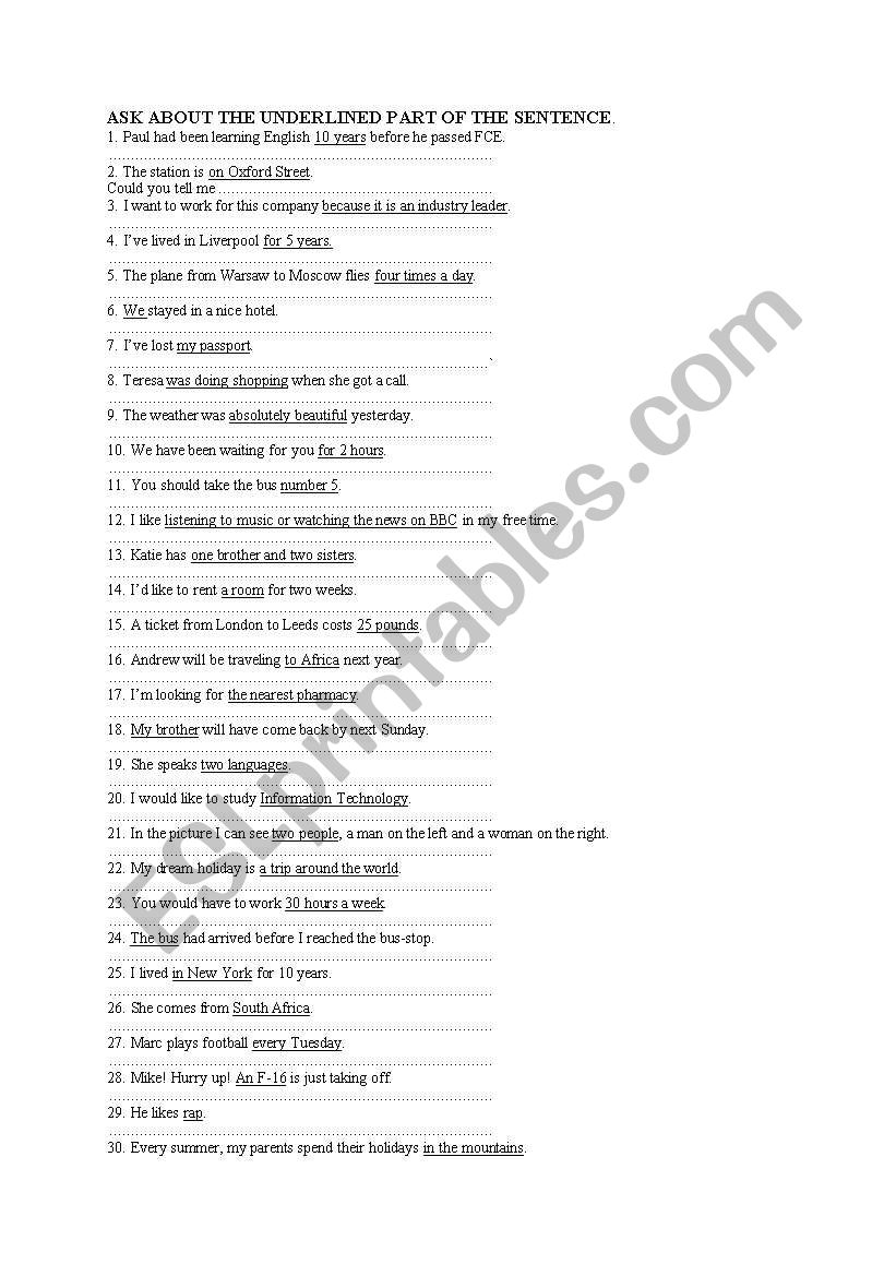 hey worksheet