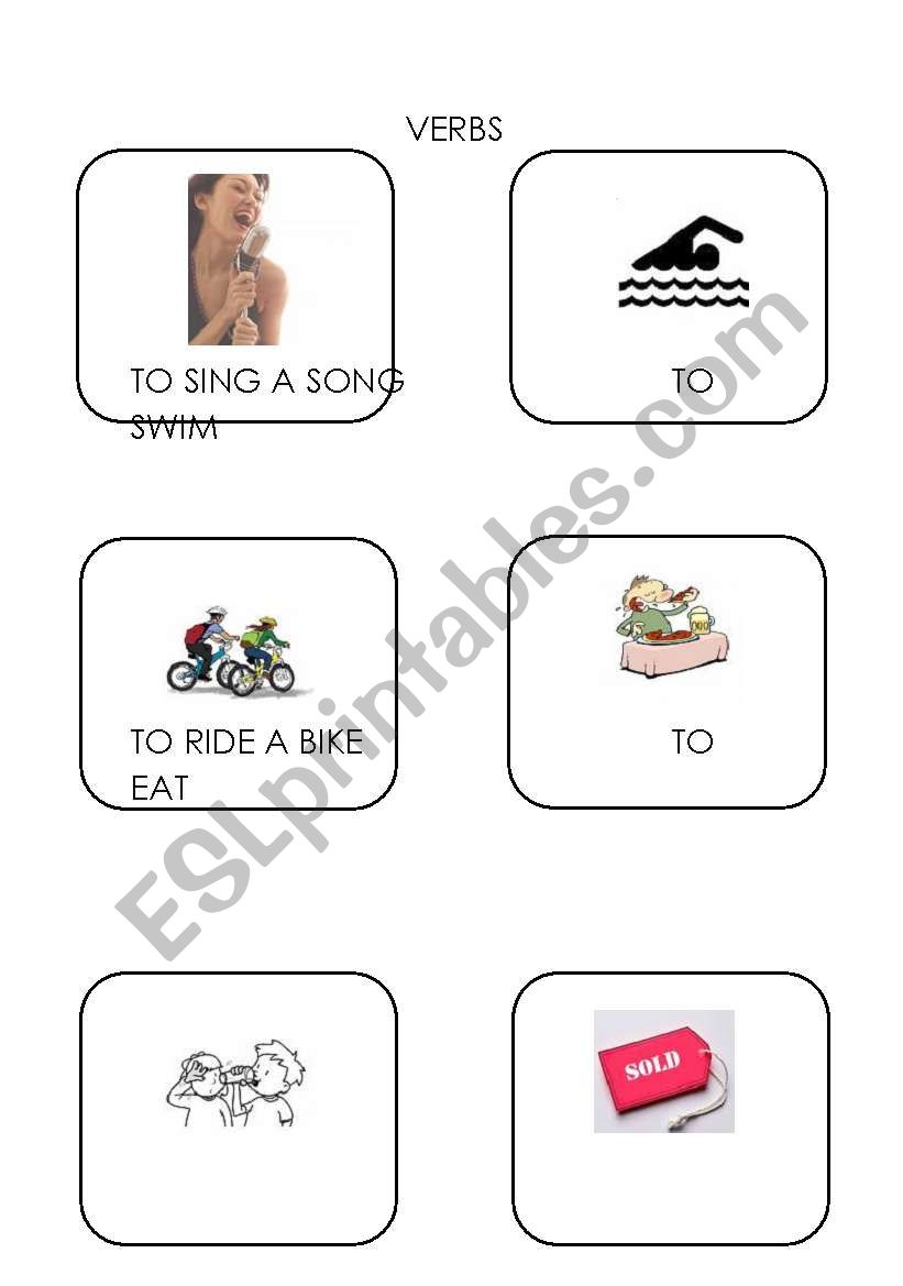 Irregular Verbs Flash Cards - Speaking exercise!