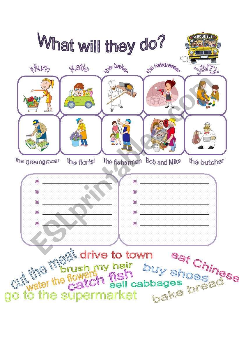 what will they do? worksheet