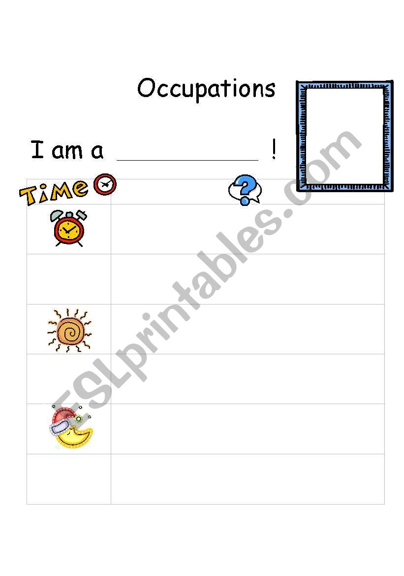 Occupations worksheet