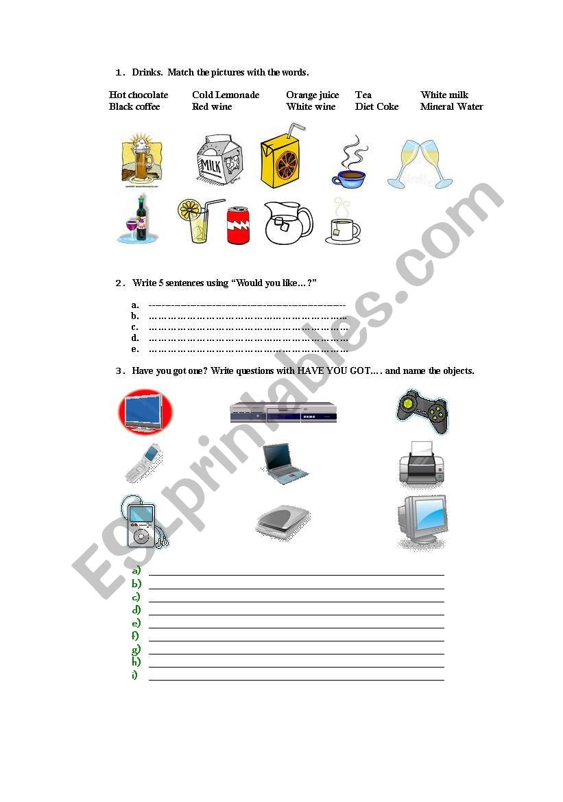 Test Part 2 worksheet