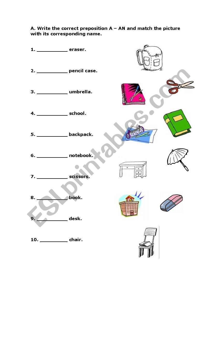 A- An handout worksheet