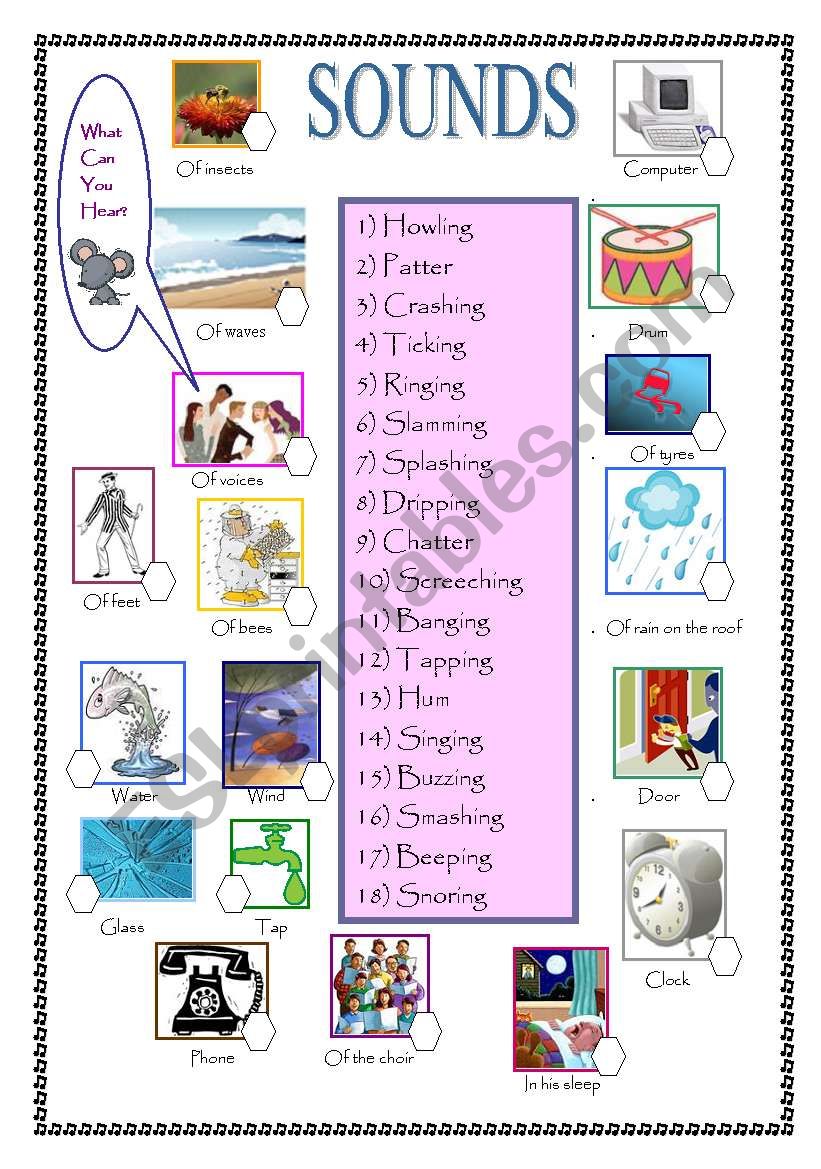 Describing Sounds worksheet