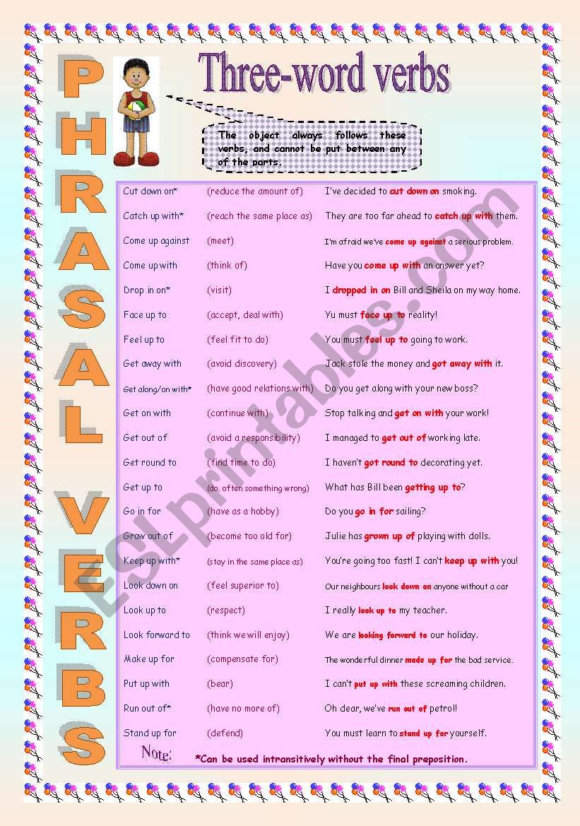 PHRASAL VERBS worksheet