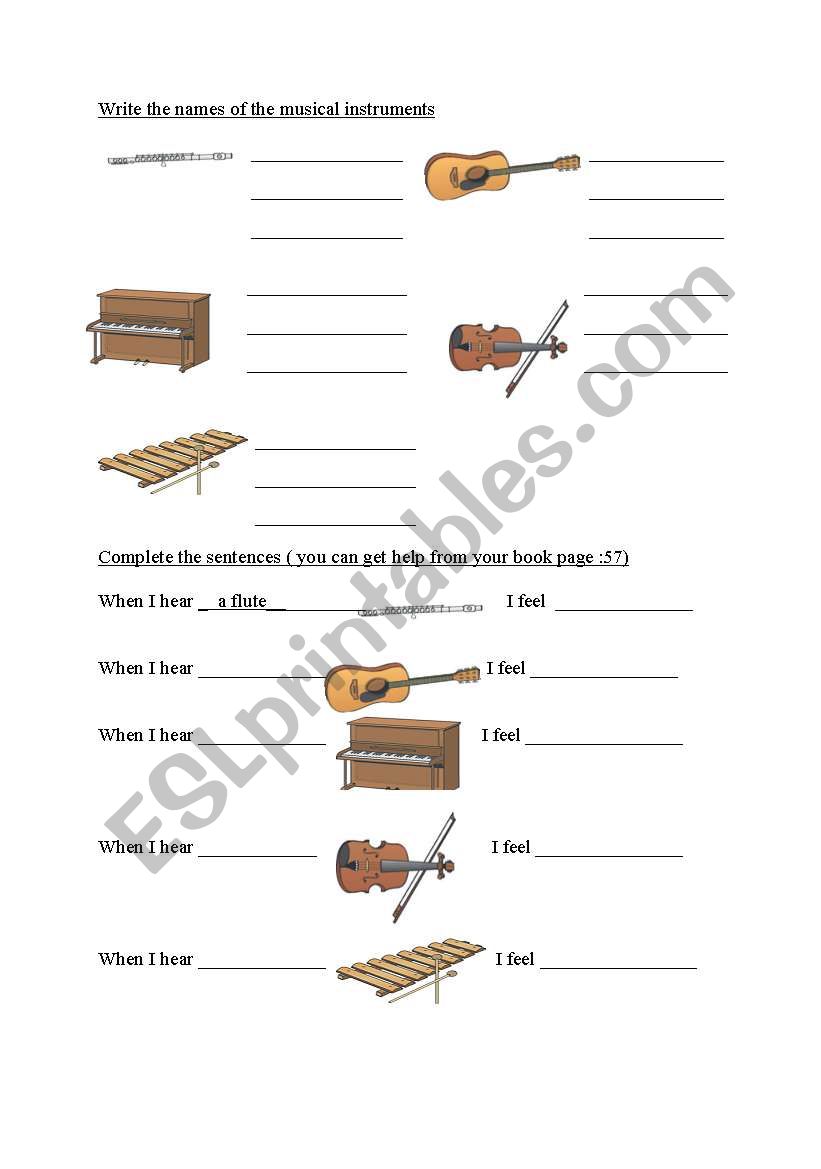 music worksheet