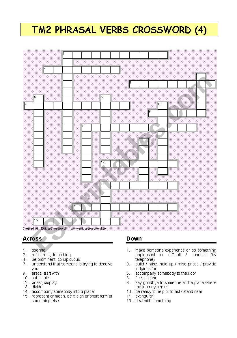 2bat Phrasal Verbs Crossword 4