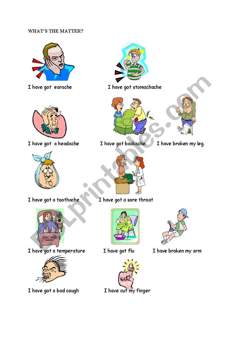 WHATÂ´S THE MATTER? worksheet