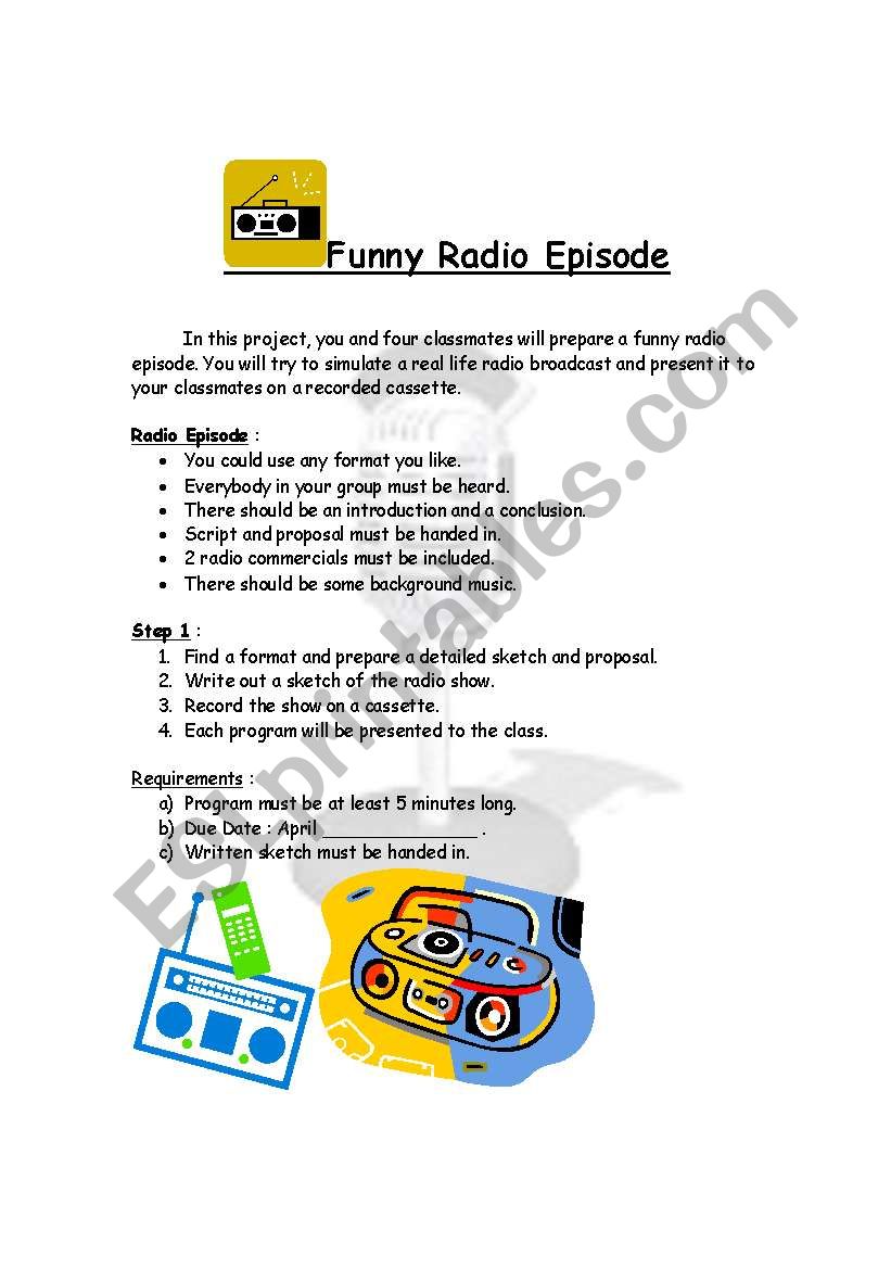 Funny Radio Episode worksheet
