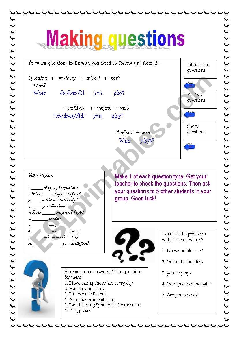 Making Questions!  worksheet