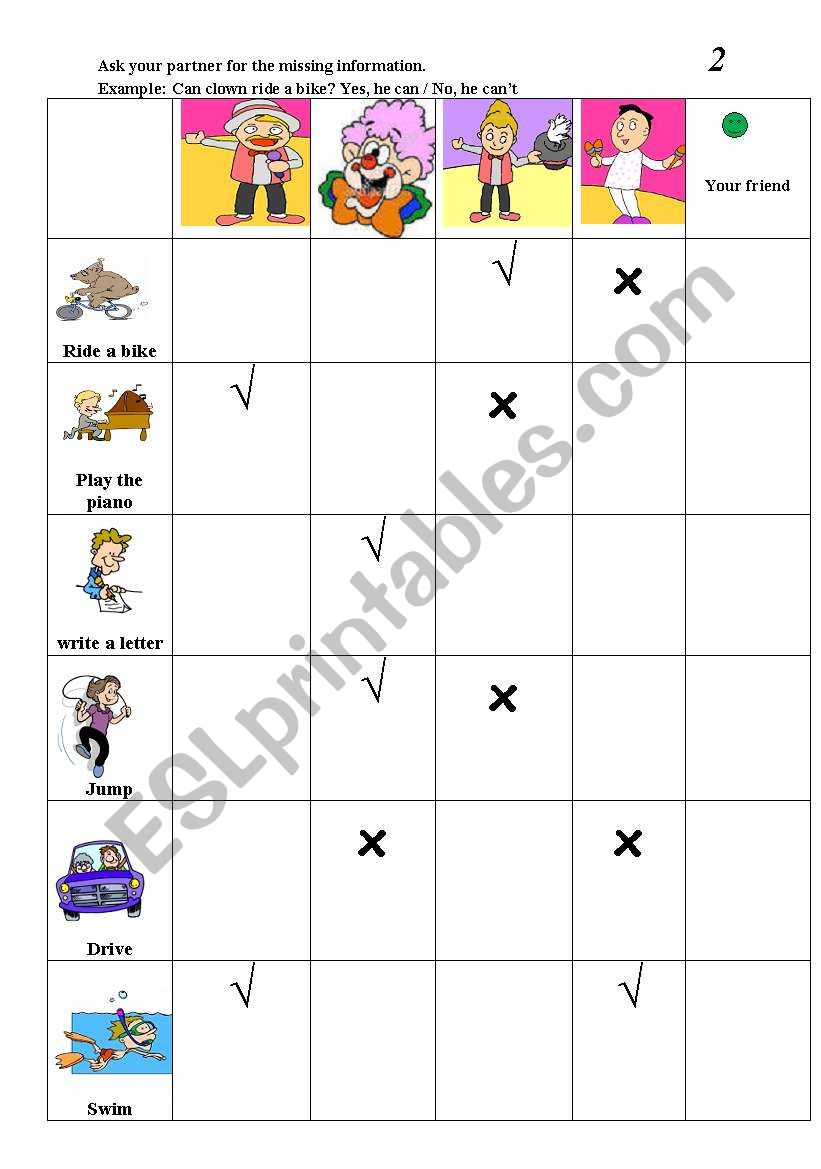 can and cant  2 worksheet