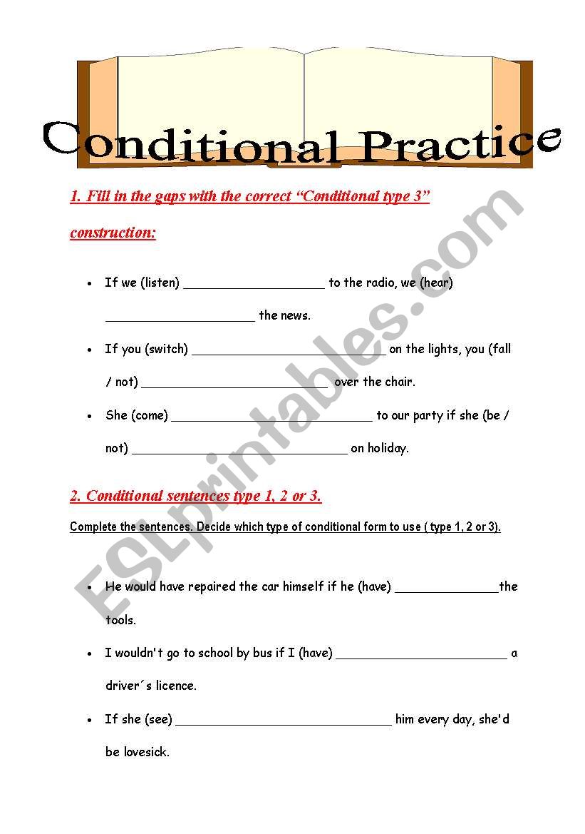 Conditional Practice worksheet